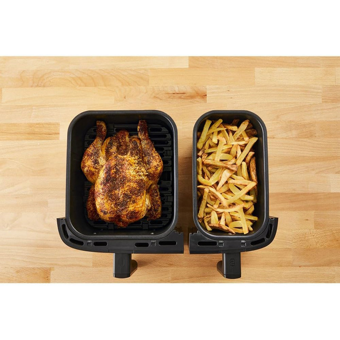 Аерофритюрниця Tefal Dual Easy Fry & Grill EY905D 8.3л 2700Вт з грилем - смаження без олії