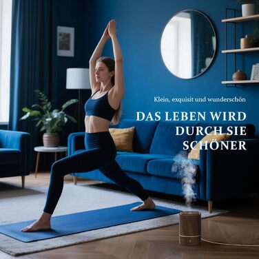 Дифузор для ефірних олій, ультразвуковий, 125 мл, 7 кольорів LED, автовимкнення, для дому та офісу, горіх