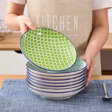 Набір тарілок Vancasso Macaroon (8 шт.): супові та глибокі, порцеляна, Ø 21.5 см, 600 мл