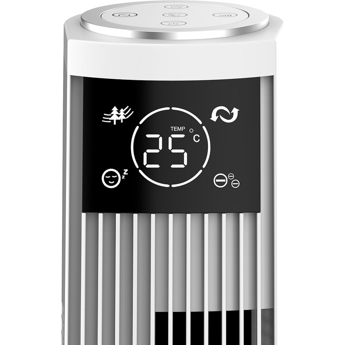 Вентилятор турецький Be Cool 121 см, 3 швидкості, осциляція, LED-дисплей, таймер 12год, іонізатор, пульт, білий, 45W