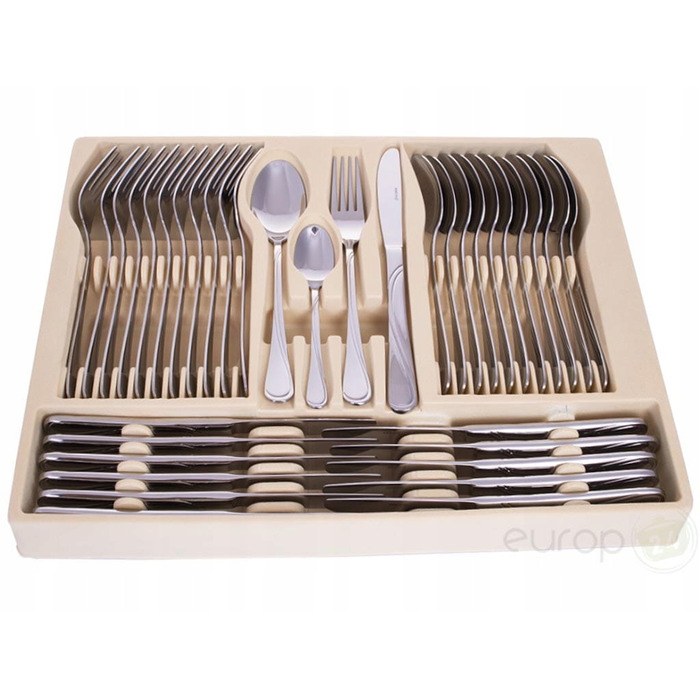 Набір столових приборів Kinghoff на 72 предмети для 12 осіб, метал, глянцевий