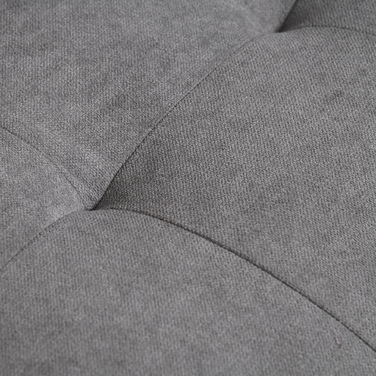 HOMCOM 2-Seater Sofa Fabric Sofa Loveseat with Removable Cushions Made of Rubberwood and Cotton in Grey 117x62x78 cm for Living Room