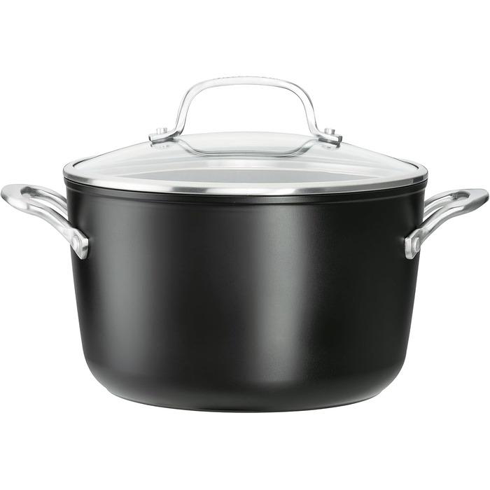 KitchenAid 80129 Harteloxierte Induction Non-Stick Cookware Set, Pots and Pans, Aluminum, Matte Black Cookware Set (10-Piece)