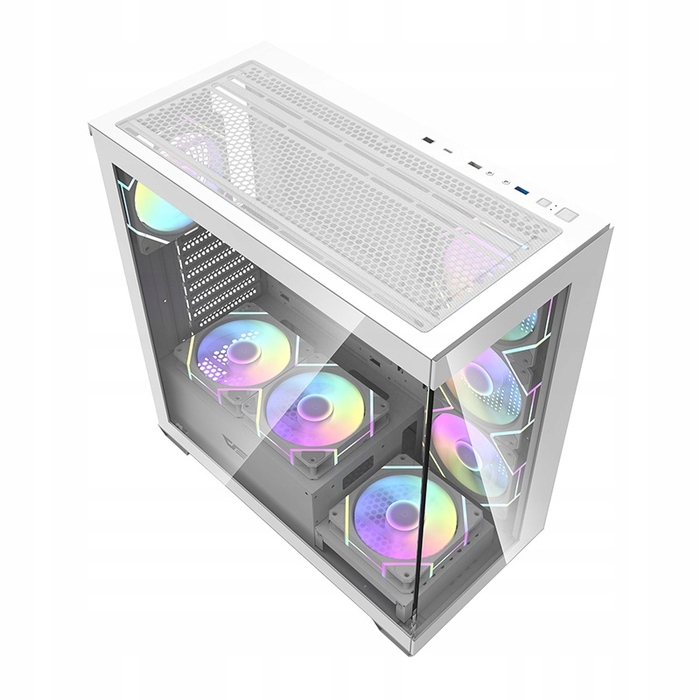 Корпус для комп'ютера Darkflash DS900 (білий) + 7 ARGB вентиляторів