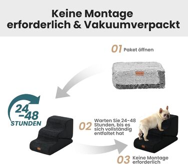 Сходинка для собак Gardner Pet - 3 сходинки, 35/42 см, з водонепроникним покриттям, для ліжка, дивану, крісла