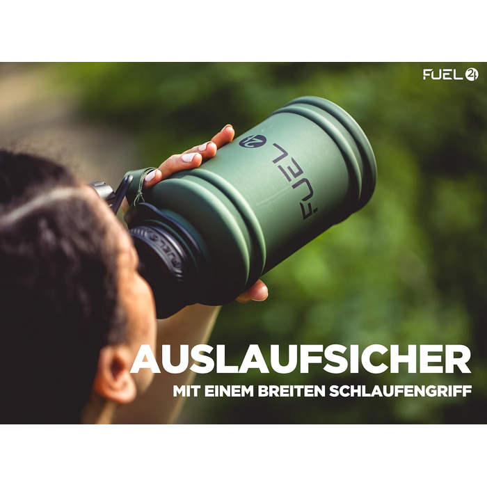 Extra Stark Stainless Steel Metal Water Bottle 1.3L & 2.2L - Leak-Proof & BPA-Free Stainless Steel Water Bottle - Robust Water Bottle Gym, Sports Stainless Steel Water Jug for Adults (1300 ml, Green)