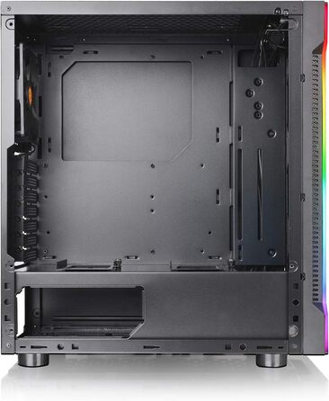 Корпус для ПК Thermaltake H200 TG RGB ATX з RGB підсвічуванням, скляна бічна панель, чорний | 120мм вентилятор в комплекті