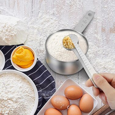 Набір мірних склянок та ложок Hausprofi з лінійкою, набір 11 предметів