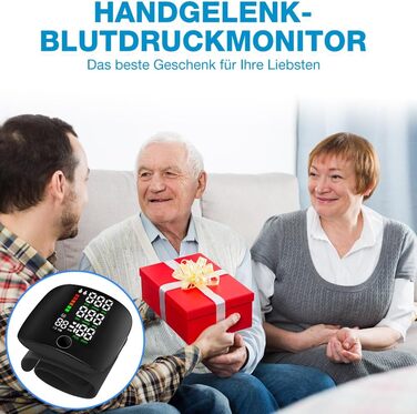 Тонометр на зап'ясті ADDLIVE Digital - точний вимір артеріального тиску з LCD-дисплеєм та пам'яттю на 99 показників, автоматичне озвучування (німецька мова)