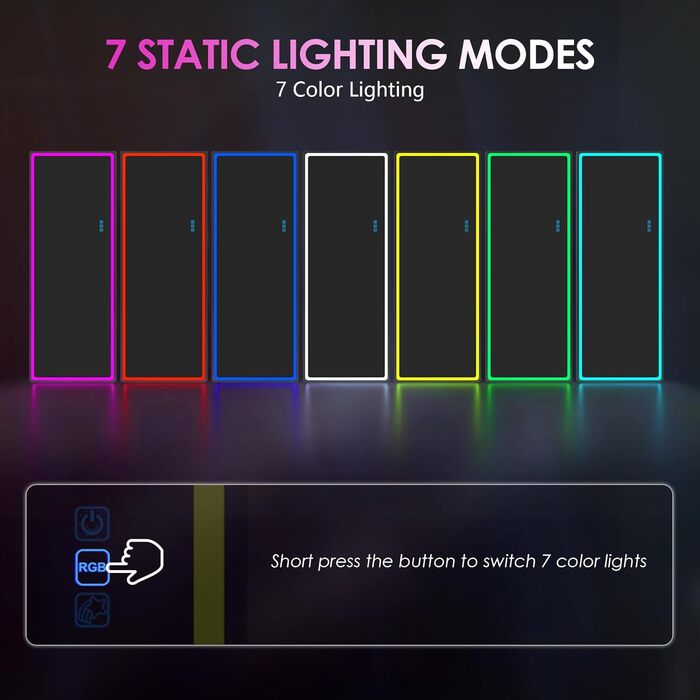 Дзеркало для тіла LVSOMT з підсвічуванням, настінне, LED, 120x40 см, для спальні, подарунок, білий