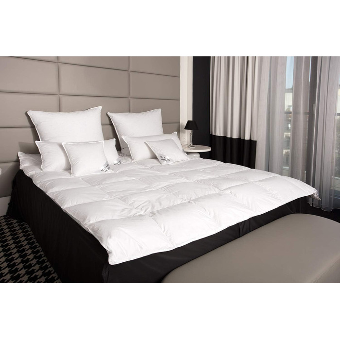 Ковдра з пуху Mayaadi Home 135x200 см, 2000 г, 70% гусиний пух, 30% перо, 100% бавовна, антиалергенна, вироблено в Європі