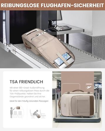 LOVEVOOK Рюкзак ручної поклажі, 40L, для ноутбука 17