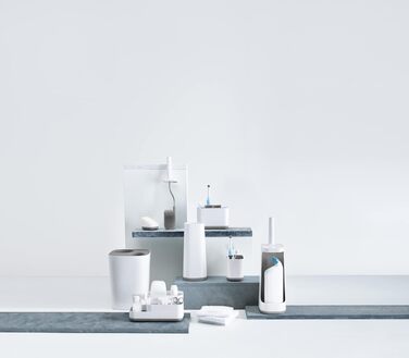 Тримач для зубних щіток Joseph Joseph Easystore, сірий/білий, з неслизьким дном