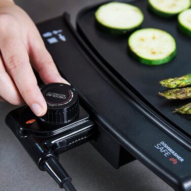 Cecotec Electric Grill Plate with Removable Parts - 1800W, Non-Stick Aluminum Teflon Coating, Dishwasher Safe, Adjustable Thermostat, Large Cooking Surface