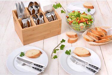 GRÄWE Bamboo Cutlery Holder with 6 Compartments