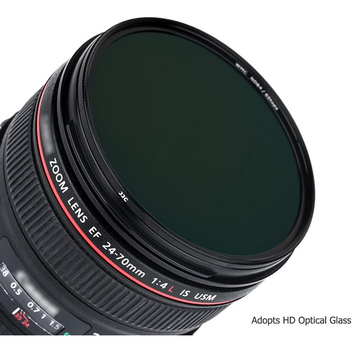 Фільтр ND64 JJC Graufilter – 72 мм, ультратонкий, багатошарове покриття, HD оптичне скло, професійний фільтр для фотографії