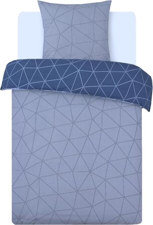 Комплект постільної білизни Vision Hugo сірого кольору для двоспального ліжка (140x200 см) з 2 наволочками – 100% бавовна