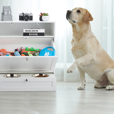 Relaxdays Dog Feeding Cabinet