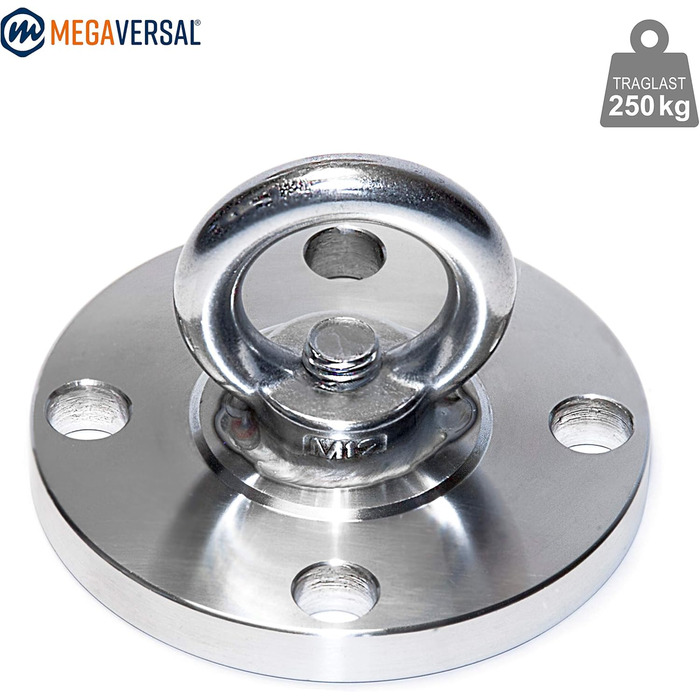 Premium stainless steel bracket up to 250 kg for hanging chair, hammock, boxing bag, sling trainer, yoga cloth, sun sail, nest swing, hammock seat swing: without accessories