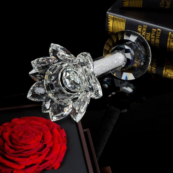 Кришталевий підсвічник Лотос London Boutique, набір 2 шт., декор із кристалами Swarovski, подарункова упаковка