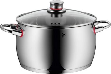 Каструля з ручкою WMF Quality One 16 см без кришки, 1,7 л, каструля для молока, каструля з нержавіючої сталі Cromargan, полірована, без покриття, для індукційних плит