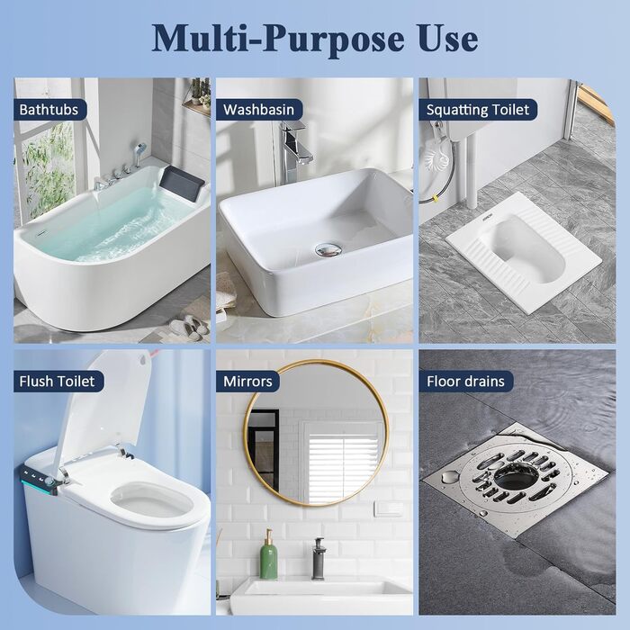 Електрична щітка для унітазу Redagod з настінним кріпленням, подвійним контейнером та змінною насадкою (5 одноразових серветок) з бризкозахистом, 1 шт.