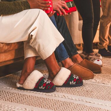 Домашні тапочки 'Fireside Sydney' з овечої вовни для дому та вулиці, широка посадка (36.5 EU, куртка)