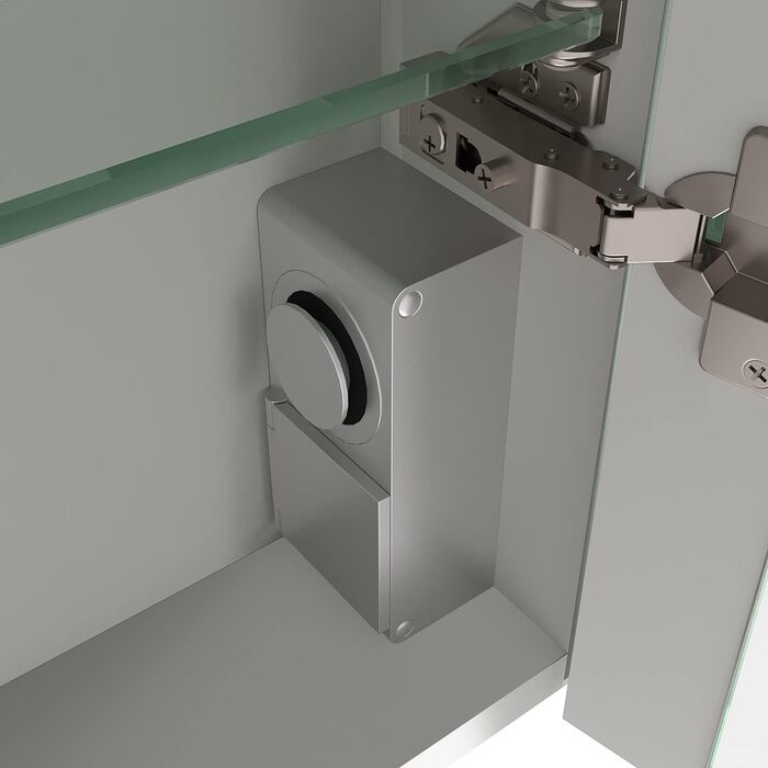 Дзеркальна шафа для ванної кімнати AQUABATOS з розеткою та підсвічуванням LED, 50x70 см. Шафа для ванної кімнати з дзеркалом, інфрачервоний датчик, регулювання яскравості, проти запотівання, холодне біле світло.