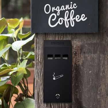 Relaxdays Black Wall-Mounted Cup Holder