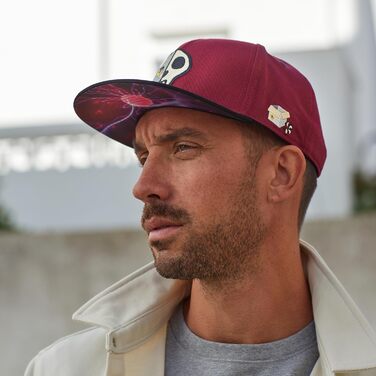 Кепка бейсболка Snapback Cadency® унісекс, бордова, регульований розмір