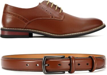 Чоловічий шкіряний ремінь CHAOREN 32 мм для костюма та ділового стилю, ширина 32 мм, коричневий, розмір 103-113 см