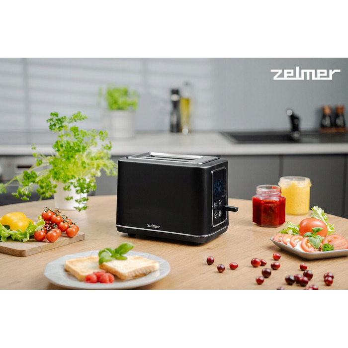 Тостер Zelmer ZTS7990, чорний, 7 рівнів просмаження, 750 Вт, на 2 скибки
