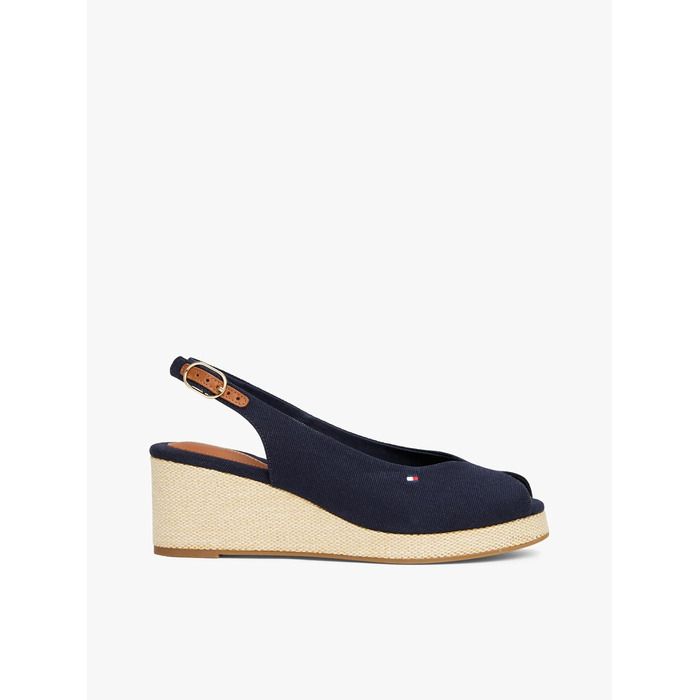 Сандалії жіночі Tommy Hilfiger Flag Mid Wedge Espad SLIN, сині (40 EU)