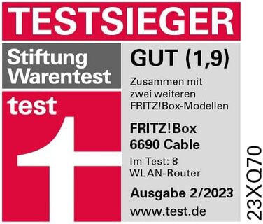 Роутер FRITZ!Box 6690 Cable: Wi-Fi 6, DOCSIS 3.1, USB 3.0, DECT