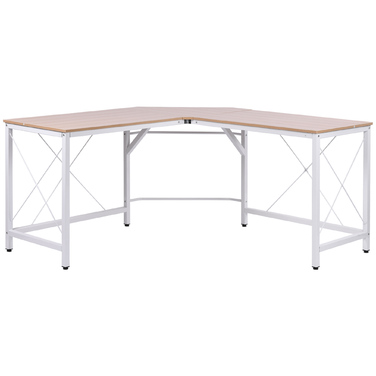 HOMCOM L-Shaped Desk Corner Desk 150x150x76cm Corner Desk Made of MDF in Natural Color for Home Office & Study