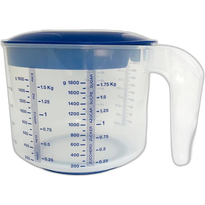 Tupperware Baking Mixing Bowl Measuring Cup Candy 2.0 L Mixing Bowl Baking Helper D216 dark blue white (plastic)