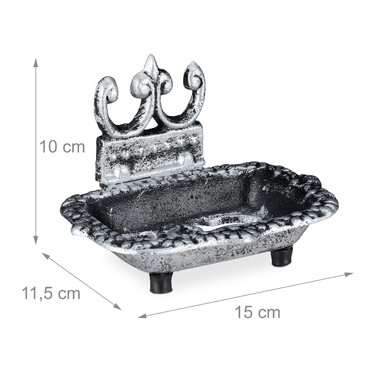 Relaxdays Soap Dish, Cast Iron