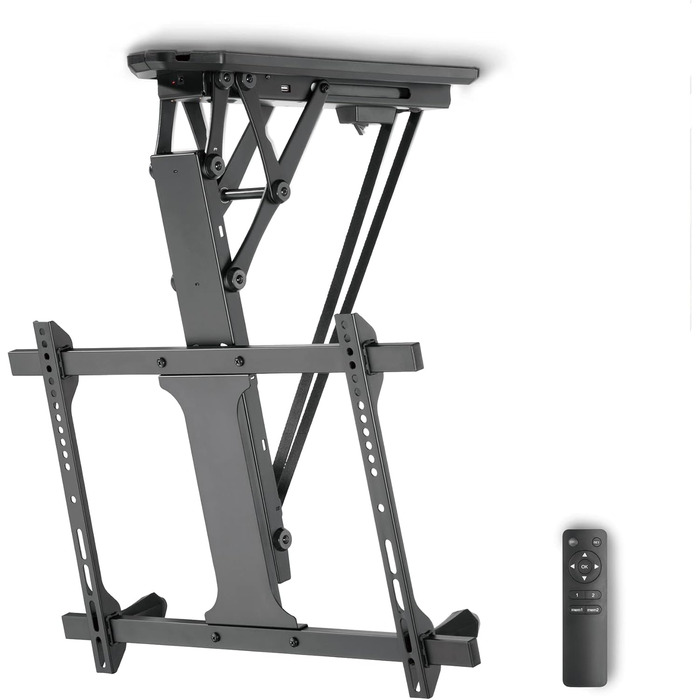 Xantron DEHA-600E Electric Tilting and Swiveling TV Ceiling Mount - 32-75 Inch with Voice Control & Remote