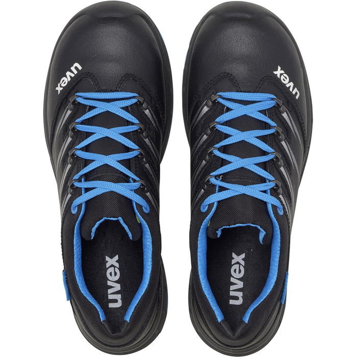 Робочі черевики Uvex 2 Trend S3 з металевим носком для жінок та чоловіків, 51 EU, блакитно-чорні