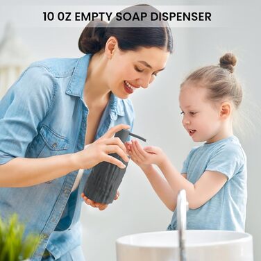 Дозатор для мила білий бамбук, 390 мл, для кухні, ванної кімнати, офісу, дозатор мила для миття посуду