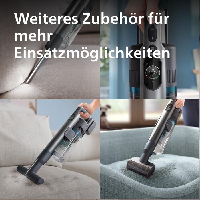 Вертикальний пилосос для вологого та сухого прибирання Philips AquaTrio 9000 Series, чорний, час роботи до 45 хв