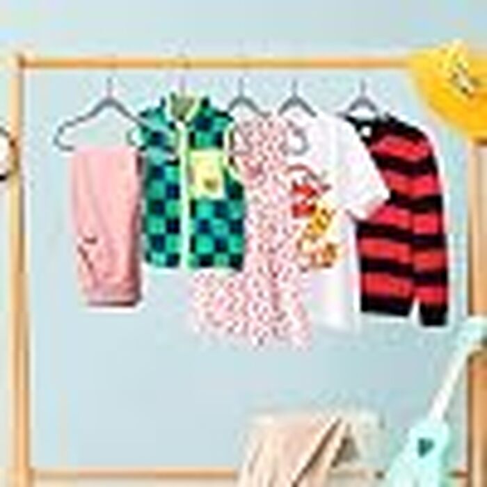Дитячі пластикові вішалки для одягу Quality Hangers, компактні плечики з поворотним гачком для сорочок та суконь, сірі, 35 см (30 шт)