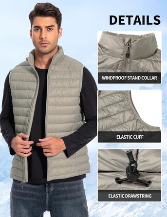 Чоловіча тепла жилетка Pioneer Camp – водонепроникна, компактна, з підкладкою – для активного відпочинку, повсякденного носіння, роботи, спорту та подорожей, хакі, розмір S