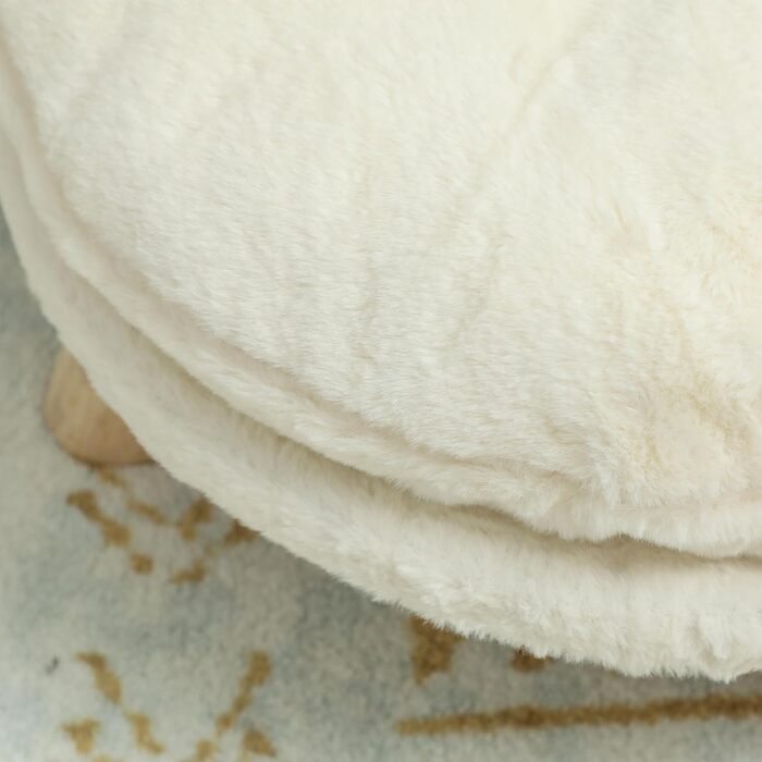 PawHut Софа для собак з подушкою, дерев'яні ніжки, миється, підняте ліжко для домашніх тварин, софа для котів та маленьких собак, 40,5 x 40,5 x 33 см (кремово-білий)