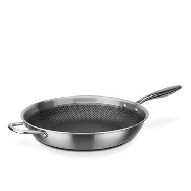 Сковорода Bratpfanne Inoxxa Black з антипригарним покриттям ⌀28 см (36 см) – професійна сковорода з медовою структурою