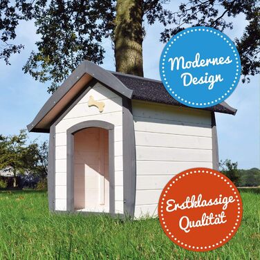 Будка для собак Zooprinz Bella - водовідштовхуюча, з масивного дерева, для вулиці, екологічна фарба, 3 розміри (L, M)