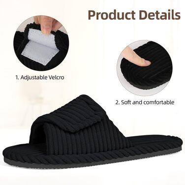 Домашні тапочки з піною-пам'яттю Damen, теплі зимові, з м'якого корду, зручні, антиковзкі, кремово-білі (чорні, 39 EU)