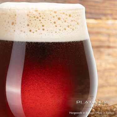 Набір пивних келихів PLATINUX Bierpokale 6 шт, 500 мл (макс. 660 мл) з кришталевого скла для пива, тюльпани