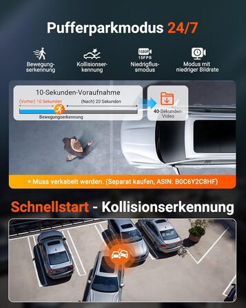 Автомобільний відеореєстратор VANTRUE N4S 3-канальний (2.7K+2.5K+1440P), STARVIS 2 HDR, нічна зйомка, 5GHz Wi-Fi, GPS, 24г паркування, G-сенсор, підтримка 1ТБ, для авто