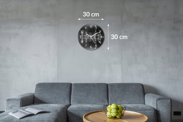 Настінний скляний годинник 